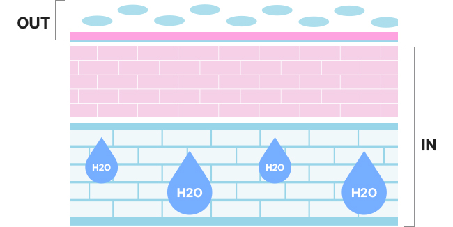 out, in H2O